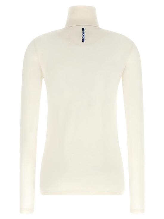 26FW 질샌더 터틀넥 하프집업 스웨터, 스웨터 및 가디건 화이트 - JIL SANDER