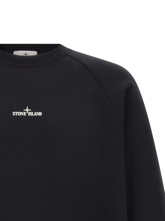 26FW 스톤 아일랜드 긴팔 티셔츠 프린트 스웨트셔츠 블랙 - STONE ISLAND