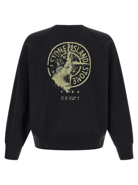 26FW 스톤 아일랜드 긴팔 티셔츠 프린트 스웨트셔츠 블랙 - STONE ISLAND