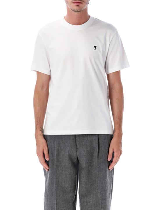 26FW 아미 스몰 하트 로고 라이트 코튼 저지 티셔츠 HTS346724 100 Bianco - AMI
