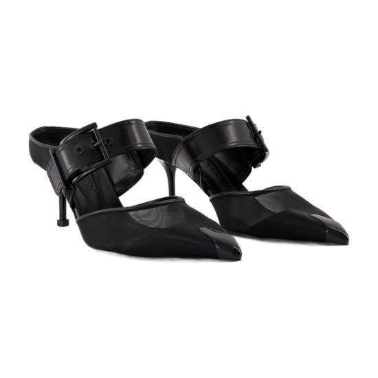  알렉산더 맥퀸 힐/펌프스 펑크 버클 펌프스 블랙 - ALEXANDER MCQUEEN