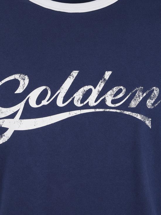 26FW 골든구스 반팔 티셔츠 GMP02761 P002624 83134 83134 BLUE HERITAGE WHITE - GOLDEN GOOSE