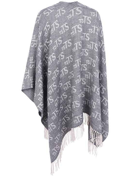 26FW 트윈셋 머플러/스카프 262TA4330 13746 JACQUARD CHEVRONNE BLACK PARCHMENT - TWINSET