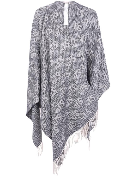 26FW 트윈셋 머플러/스카프 262TA4330 13746 JACQUARD CHEVRONNE BLACK PARCHMENT