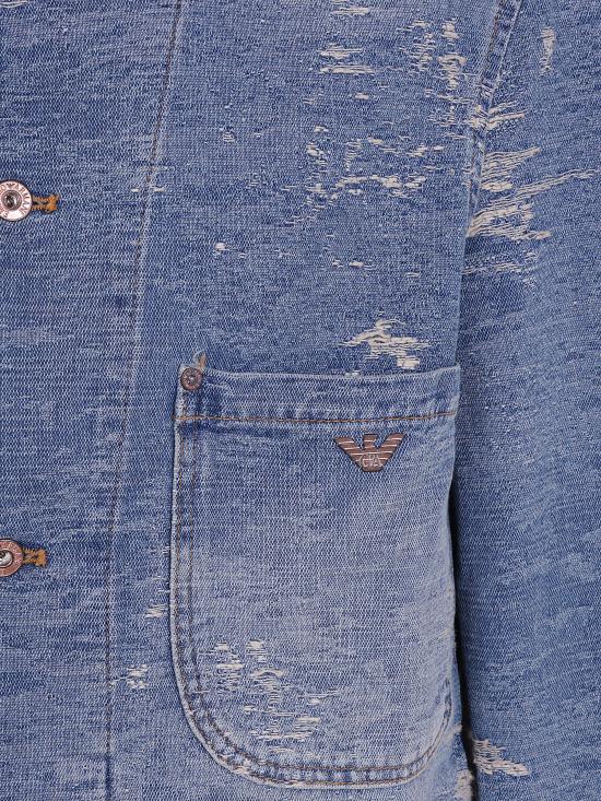 26FW 엠포리오 아르마니 데님 자켓 EM006536 AF27794 MB003 LIGHT BLUE DENIM - EMPORIO ARMANI