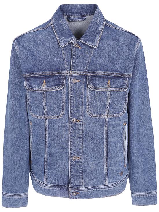 26FW 엠포리오 아르마니 데님 자켓 EM006496 AF27566 MB002 MEDIUM BLUE DENIM
