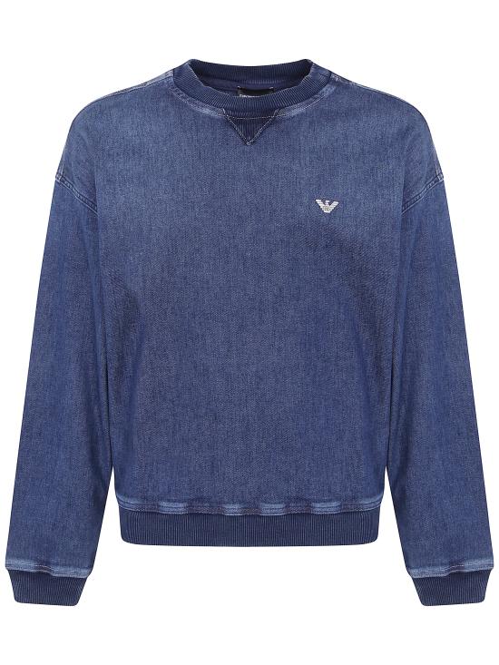 26FW 엠포리오 아르마니 긴팔 티셔츠 EM006614 AF27722 MB001 BLUE DENIM