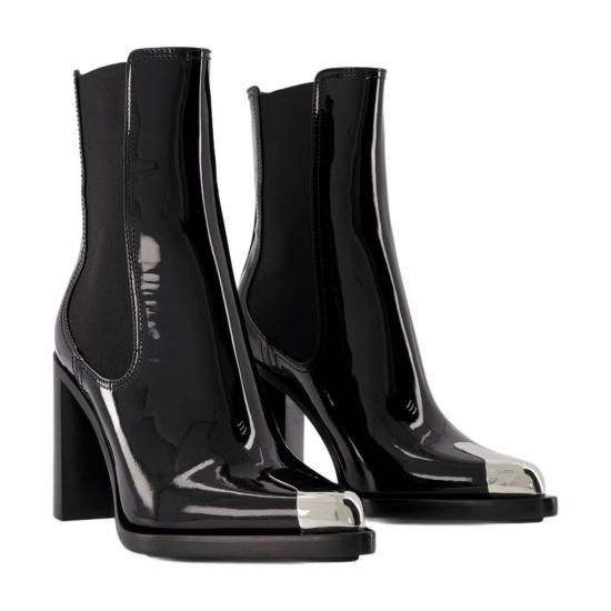  알렉산더 맥퀸 부츠 가죽 앵클  블랙 - ALEXANDER MCQUEEN