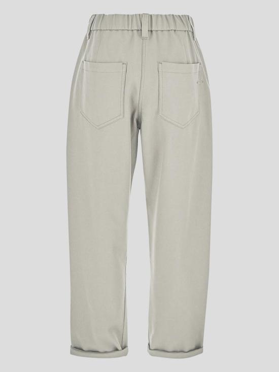 26FW 브루넬로 쿠치넬리 스트레이트 팬츠 MA126P8417C8555 White - BRUNELLO CUCINELLI
