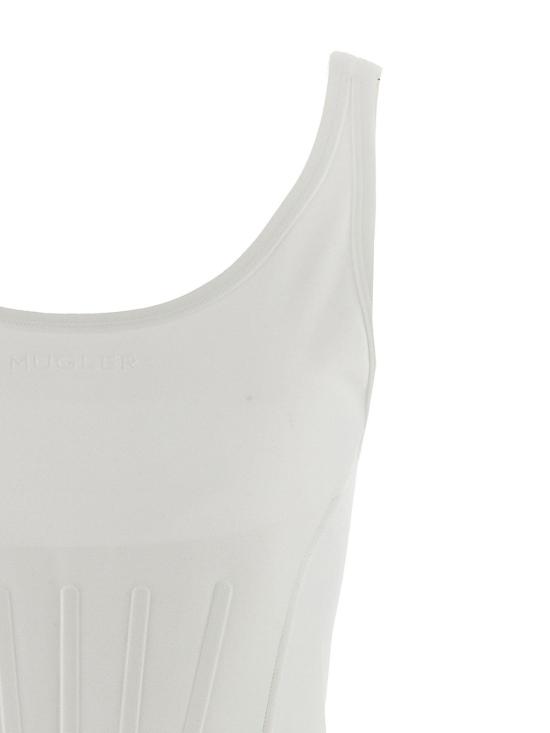  뮈글러 민소매 티셔츠 23W1TO06448421014 White - MUGLER