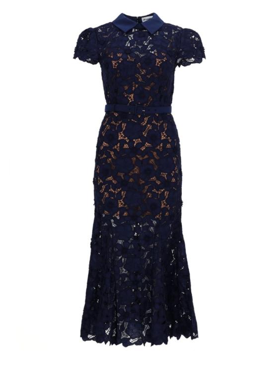 26SS 셀프 포트레이트 롱 원피스 RS26 171M N NAVY Blue