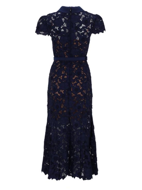 26SS 셀프 포트레이트 롱 원피스 RS26 171M N NAVY Blue - SELF PORTRAIT