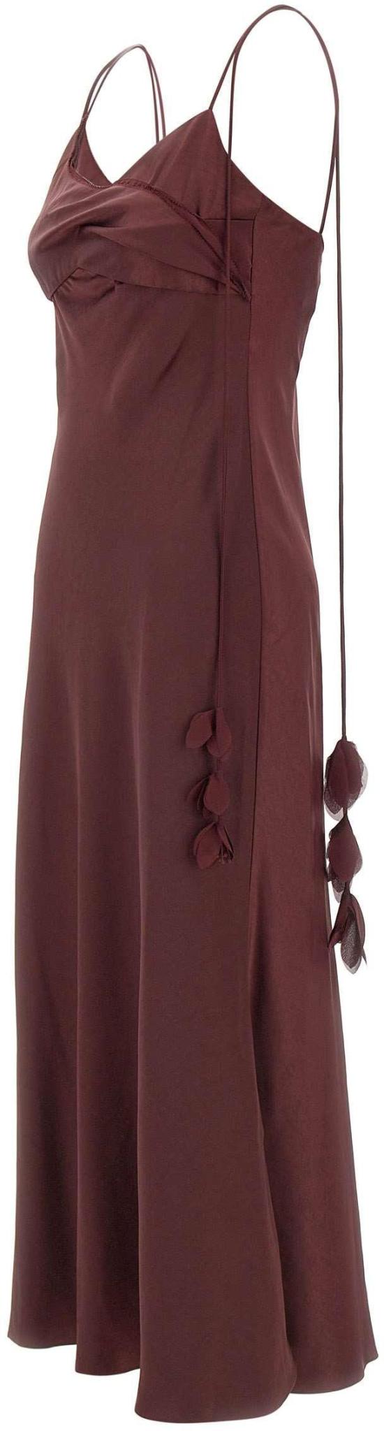 26SS 셀프 포트레이트 롱 원피스 218MBUBURGUNDY MAROON - SELF PORTRAIT