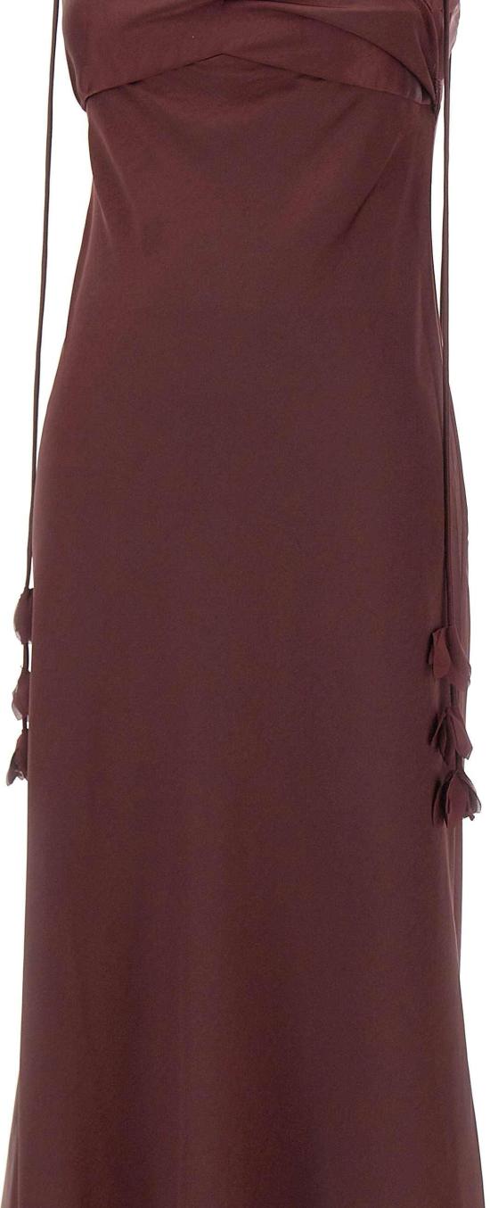 26SS 셀프 포트레이트 롱 원피스 218MBUBURGUNDY MAROON - SELF PORTRAIT