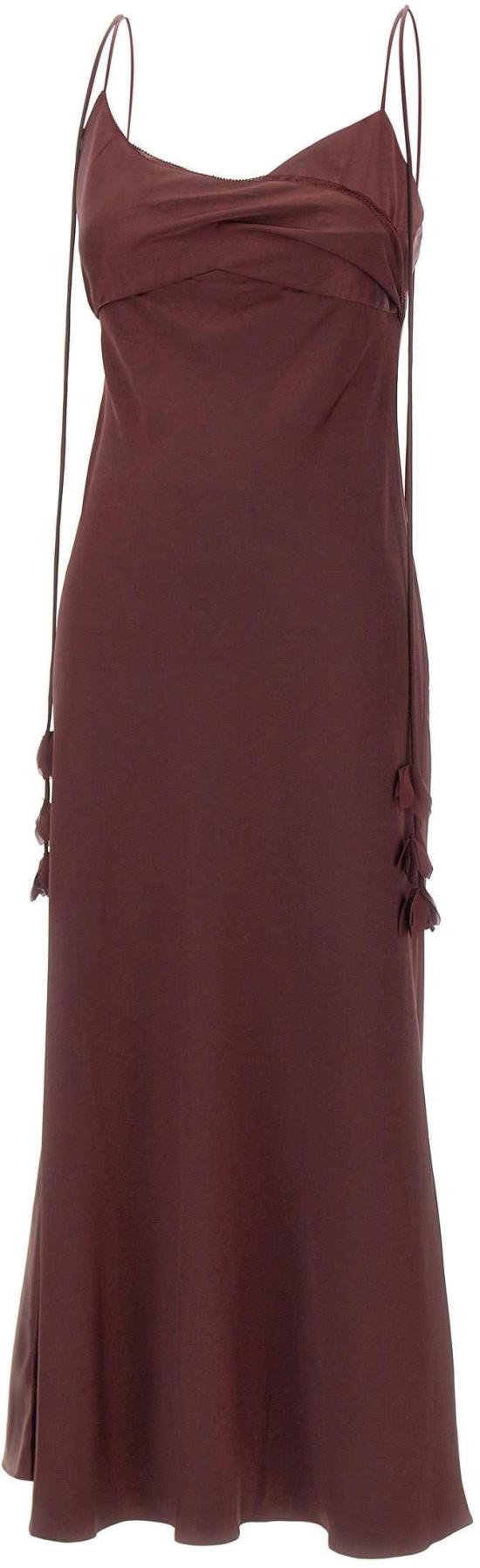 26SS 셀프 포트레이트 롱 원피스 218MBUBURGUNDY MAROON