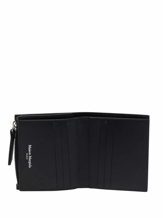 26FW 마르지엘라 스티치 지퍼 레더 트리폴드 지갑 SA1UI0020 P4745 T8013 BLACK - MAISON MARGIELA