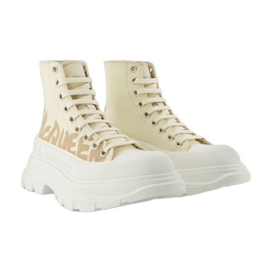  알렉산더 맥퀸 스니커즈 트레드 슬릭 하이탑  블랙/화이트 - ALEXANDER MCQUEEN