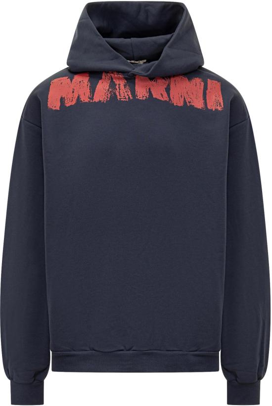 25FW 마르니 후드 티셔츠 10127827173662 NAVY