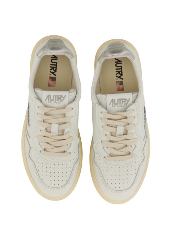 26FW 오트리 메달리스트 로우 레더 스니커즈 AULW LL05 WHITE - AUTRY