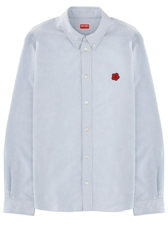26SS 겐조 보케 플라워 엠브로이더드 캐주얼 셔츠 FG55CH4109LO 63 Blue