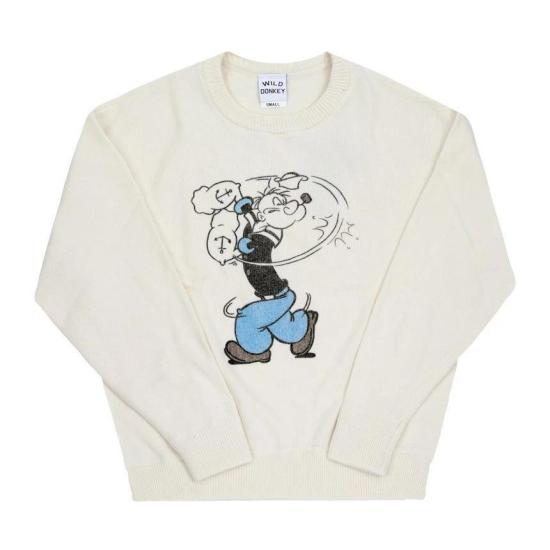  와일드 동키 긴팔 티셔츠 FW25 U KN 21 39 ECRU DOM