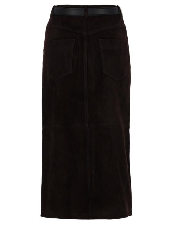 26SS 셀프 포트레이트 롱 스커트 RS26 091MSK BR BROWN - SELF PORTRAIT