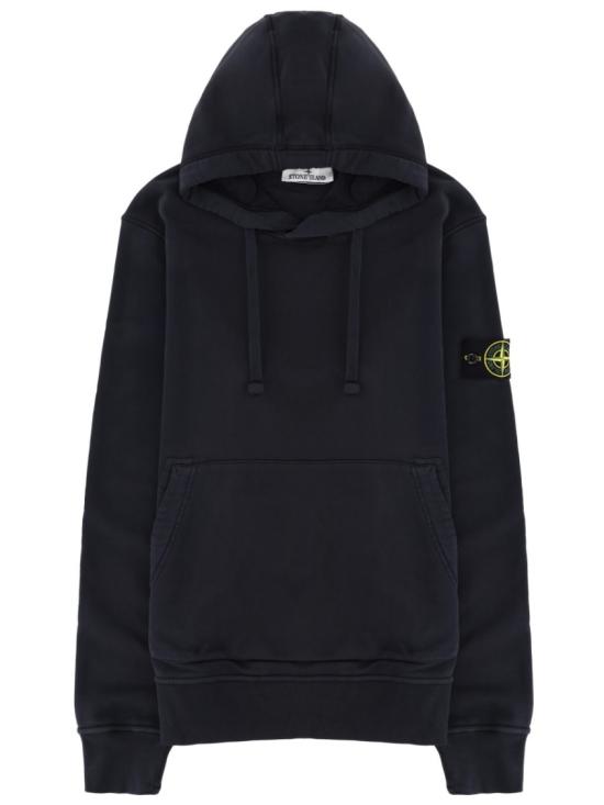  스톤 아일랜드 오가닉 코튼 플리스 레귤러핏 후드 스웨트셔츠 오가닉 코튼 플리스 레귤러핏 후드 스웨트셔츠 6100062 S0051V0020 Blue