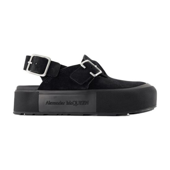  알렉산더 맥퀸 샌들 마운트 슬릭  블랙 - ALEXANDER MCQUEEN