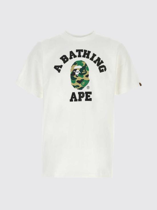 26FW 베이프 반팔 티셔츠 001TEM301004M WHXGR White 1 - BAPE