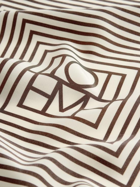 26FW 토템 센터드 모노그램 실크 스카프 241 WSC1548 FB0153 070 MACADAMIA DOM - TOTEME