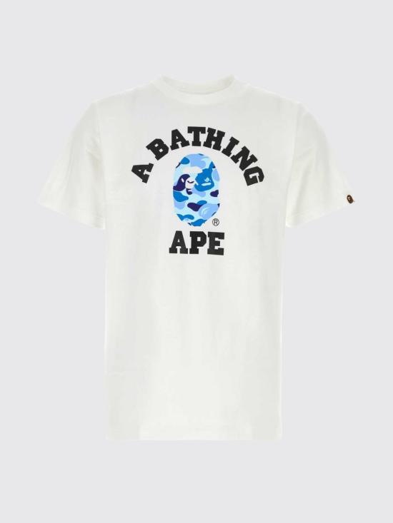 26FW 베이프 반팔 티셔츠 001TEM301004M WHXBL White - BAPE