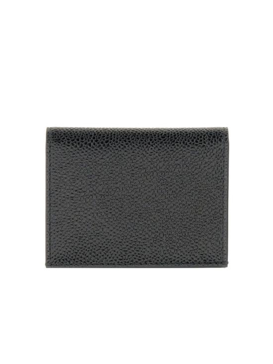 26FW 톰브라운 페블 그레인 더블 카드 홀더 MAW021L00198001 BLACK - THOM BROWNE