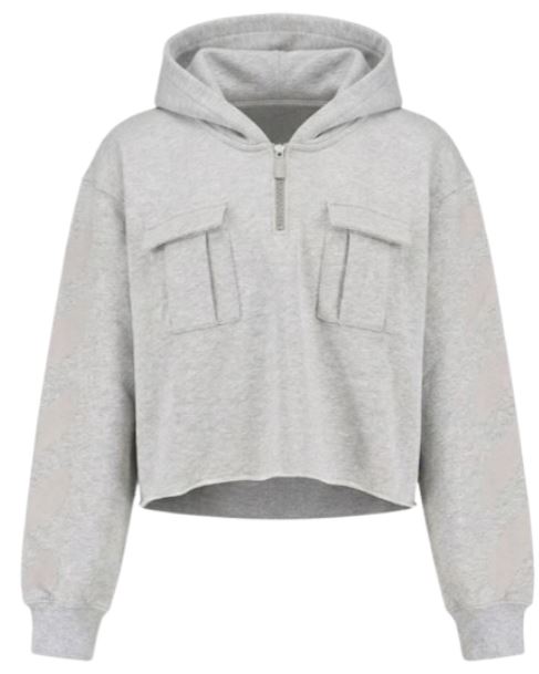 26SS 오프화이트 후드 티셔츠 OWBB06BS26FLE0010509 GREY MELANGE