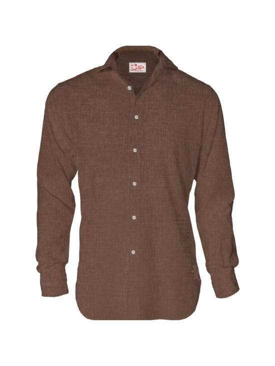 26SS 세인트바쓰 긴팔 셔츠 PAMPLONA00121LLINEN18 BROWN - MC2 SAINT BARTH