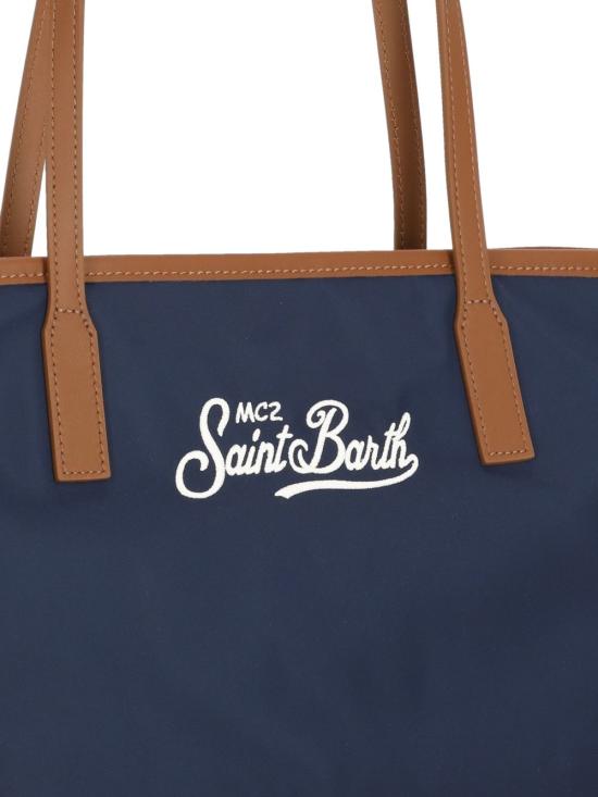 26SS 세인트바쓰 토트백 CITYBAGMIDNYLON01823L6118EMB Navy blue - MC2 SAINT BARTH