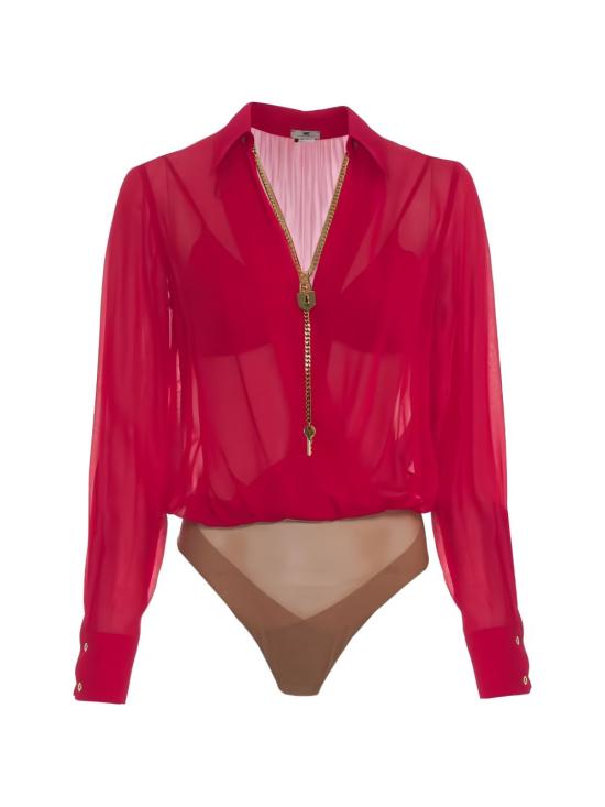 26FW 엘리자베타프랜치 바디수트 티셔츠 CB00966E2CG5 RED PASSION - ELISABETTA FRANCHI