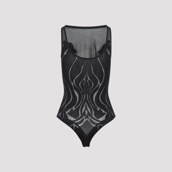 26FW 월포드 바디수트 티셔츠 783359180 BLACK - WOLFORD