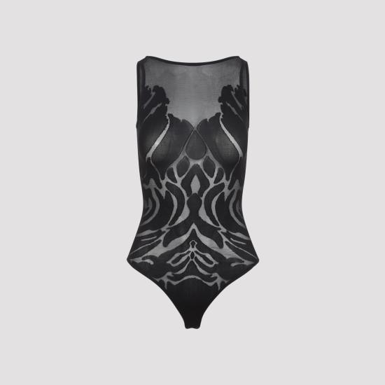 26FW 월포드 바디수트 티셔츠 783359180 BLACK - WOLFORD