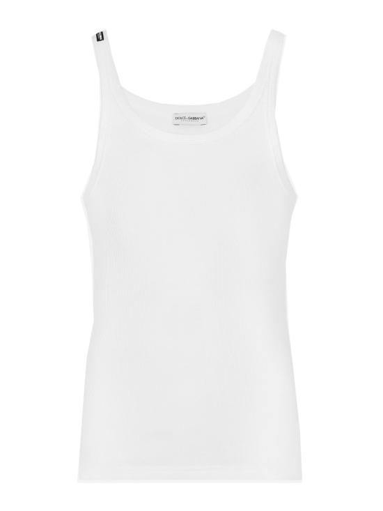 26FW 돌체앤가바나 민소매 티셔츠 M8C19JONN96W0800 WHITE - DOLCE & GABBANA