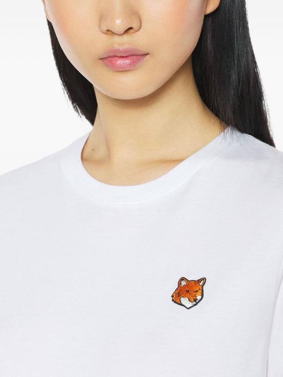 26SS 메종키츠네 폭스 헤드 레귤러 폴로 티셔츠 PW00113KJ7026P100 WHITE - MAISON KITSUNE