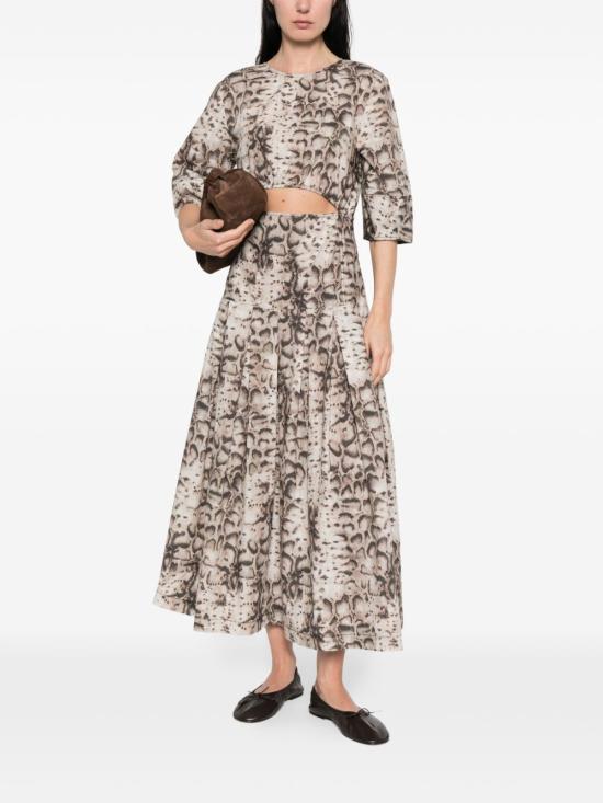 26SS 핑코 미디 원피스 106850A3B1CZ9 BEIGE NERO - PINKO
