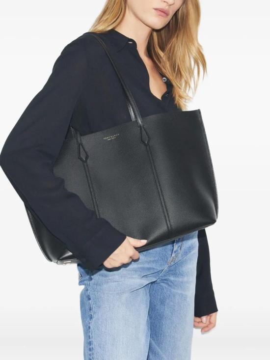 26FW 토리버치 레더 페리 토트백 169476001 BLACK - TORY BURCH