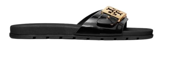 26FW 토리버치 버클 슬라이드 157872001 BLACK GOLD - TORY BURCH