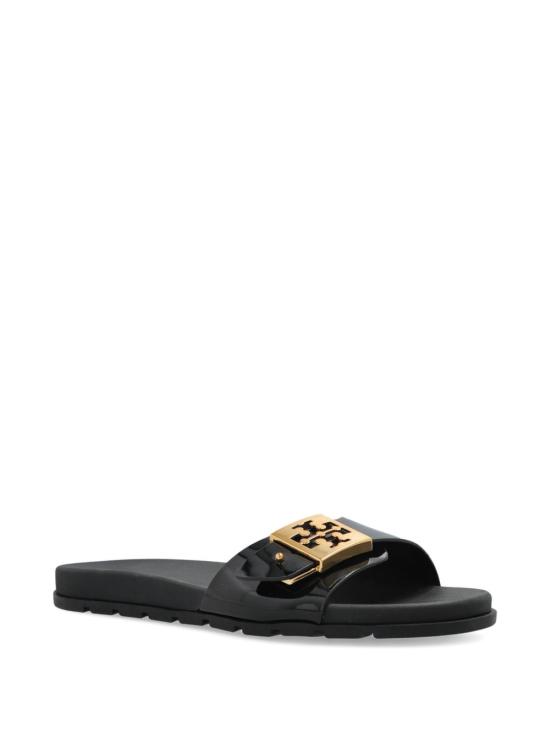 26FW 토리버치 버클 슬라이드 157872001 BLACK GOLD - TORY BURCH