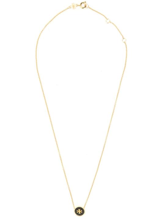 26FW 토리버치 키라 에나멜 펜던트 네크리스 90549720 GOLD BLACK