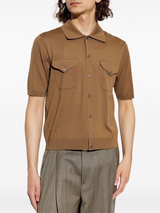 26SS 베르사체 반팔 셔츠 10235551A174081N100 CHESTNUT - VERSACE