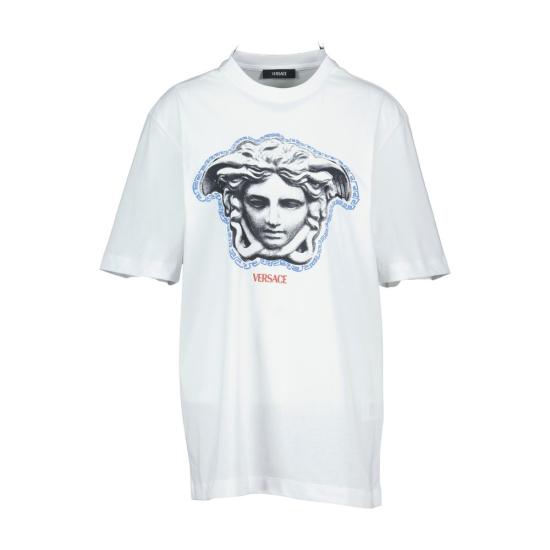 26SS 베르사체 반팔 티셔츠 10133021A167531W000 White