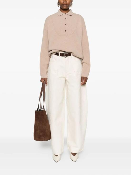 25FW 자크뮈스 폴로 티셔츠 25HSWW00623AK00276150 Beige - JACQUEMUS