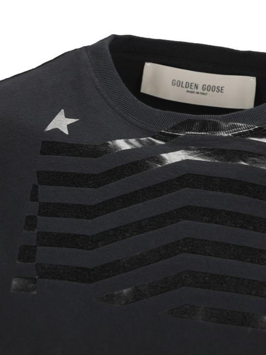 26SS 골든구스 반팔 티셔츠 GUP01220P00237090100 BLACK - GOLDEN GOOSE