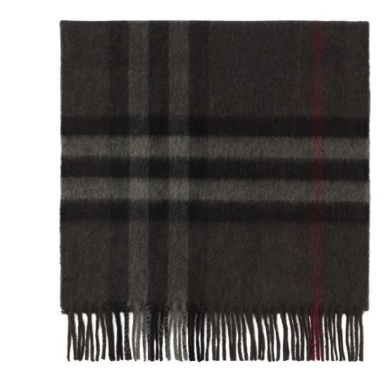 26FW 버버리 체크 캐시미어 스카프 8077880CHARCOALGREY Charcoal Grey - BURBERRY